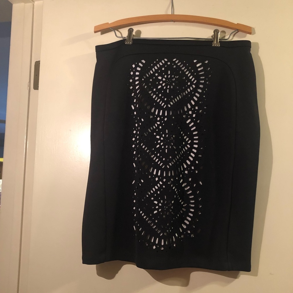 Black & white formal skirt